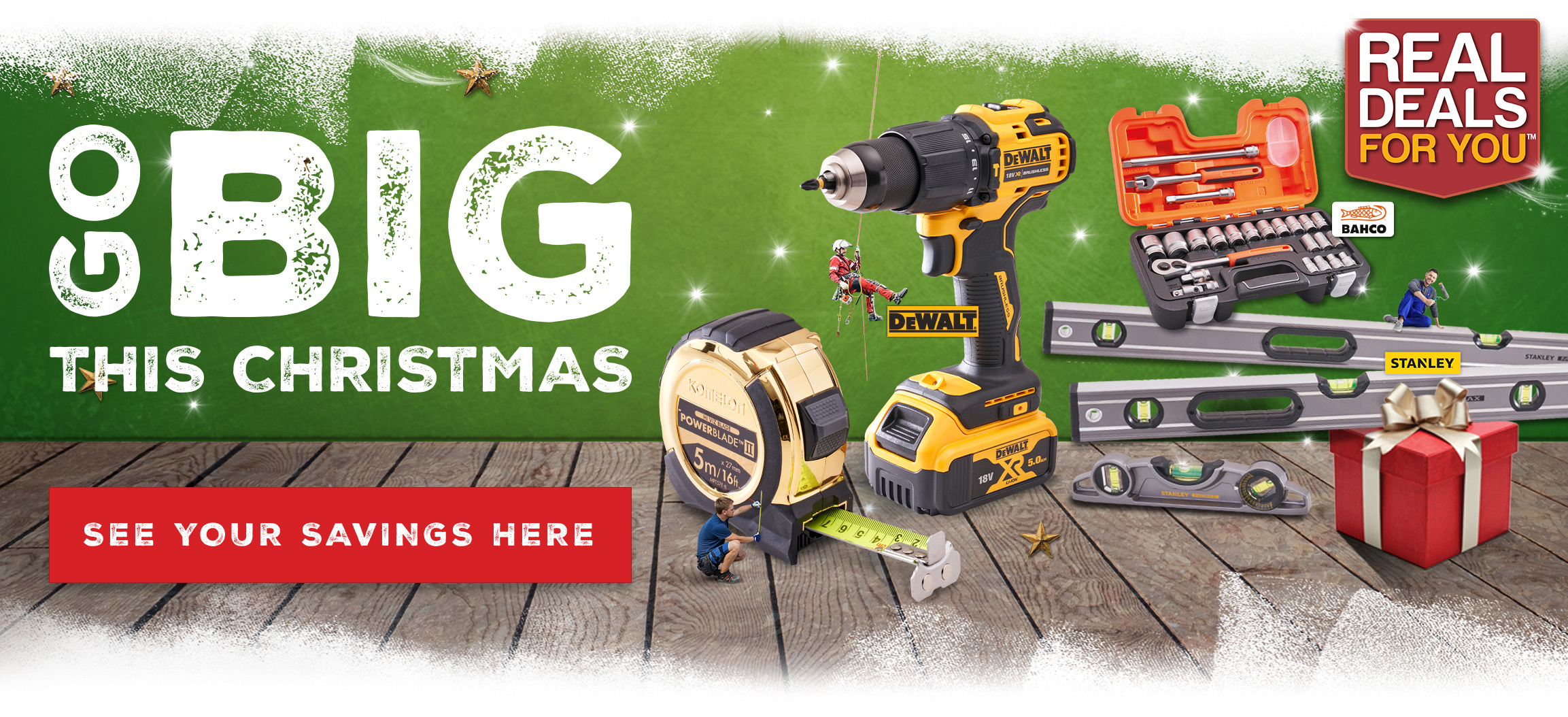 Real Deals Christmas Savings Banner